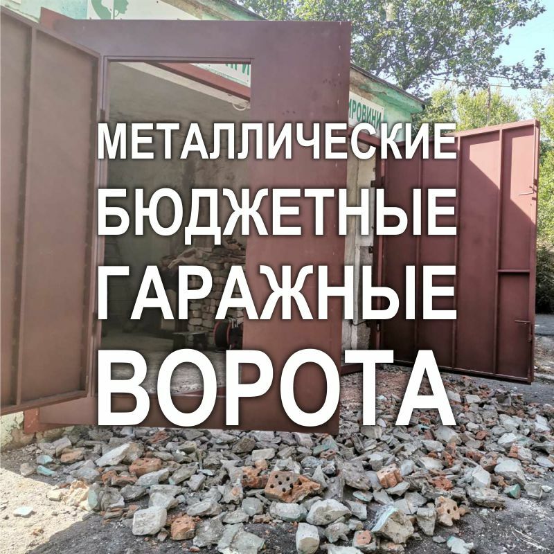 Фото 101MF: Киев - Гаражные ворота металлические распашные недорогие